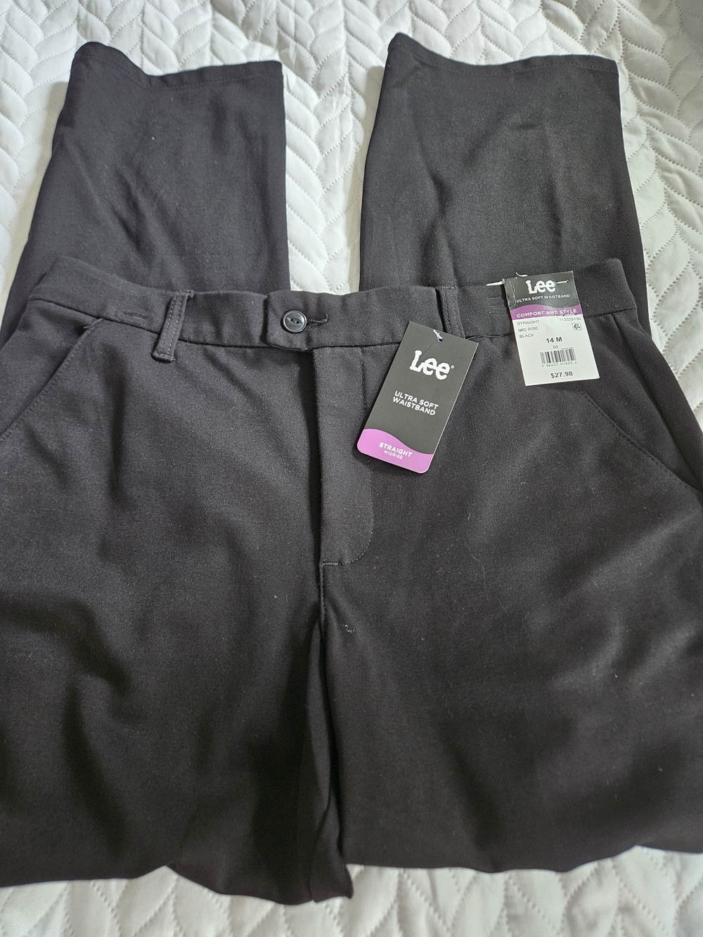 Lee Black Straight Leg Women’s Pants with Tags.midrise. P34
